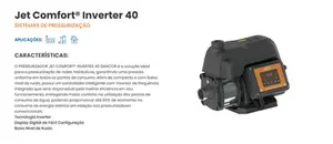 Bomba Pressurizadora Dancor JET COMFORT INVERTER 40 1cv Monofásico 220v