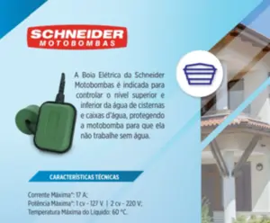 Boia de Nível Aut. Elétrica Schneider