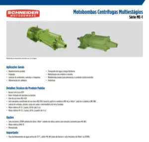 Bomba Multiestágio Schneider ME-BR 1420 2cv Trifásico 220/380v