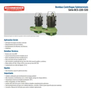 Bomba submersível Schneider  BCS-220 1cv Trifásico 220v