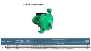 Bomba WDM Monoestágio RE 1 1/2cv Monofásico 127/220v