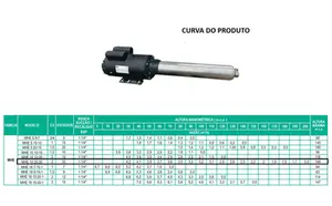 Bomba WDM Multiestágio MHE 10 20-30 3cv Monofásico 127/220v