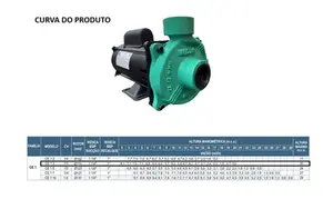 Bomba WDM Monoestágio CE 1 0,33cv Monofásico 127/220/254v