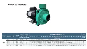 Bomba WDM Monoestágio CE 1 0,25cv Monofásico 127/220/254v