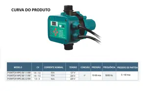 Controlador de Pressão WDM WPC-58 10A Monofásico 127v
