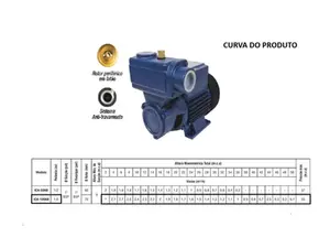Bomba Eletroplas Periférica Autoaspirante ICA-100AB 1cv Monofásico 127/220v