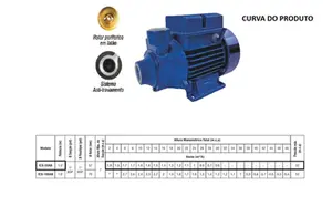 Bomba Eletroplas Periférica ICS-50AB 1/2cv Monofásico 127/220v