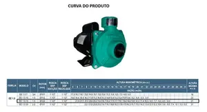 Bomba WDM Monoestágio EE 1.5 1,5cv Monofásico 127/220/254v