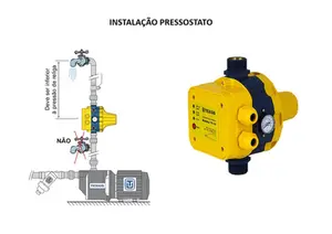 Controlador de Pressão Texius TC-18 Com Manômetro Monofásico 110/220v