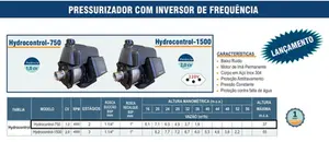 Pressurizador WDM Inverter HYDROCONTROL-750 1cv Monofásico 220v