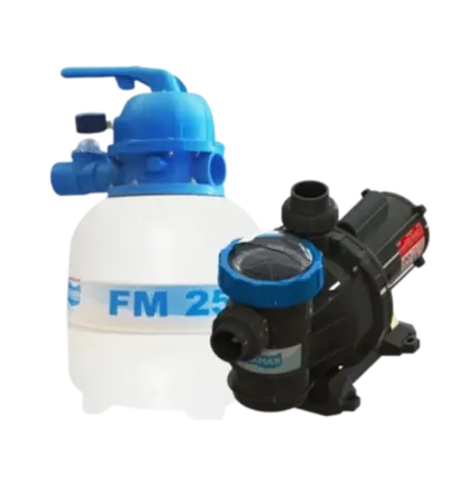 Kit Para Piscina Sodramar Bomba BM-25 1/4cv Monofásico 127/220V + Filtro FM - 25