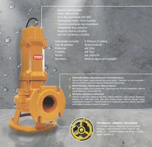 Bomba Thebe Submersível trituradora TSBT 5,5cv Trifásico 380V