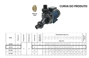 Bomba Eletroplas Hidromassagem ECH-75I-1 3/4cv Monofásico 127V